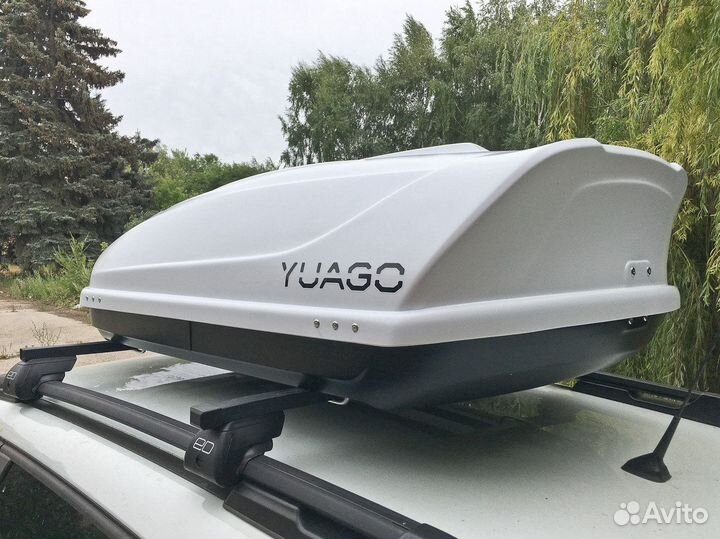 Автобокс на крышу Yuago Optima 145х85х45 - 390 л