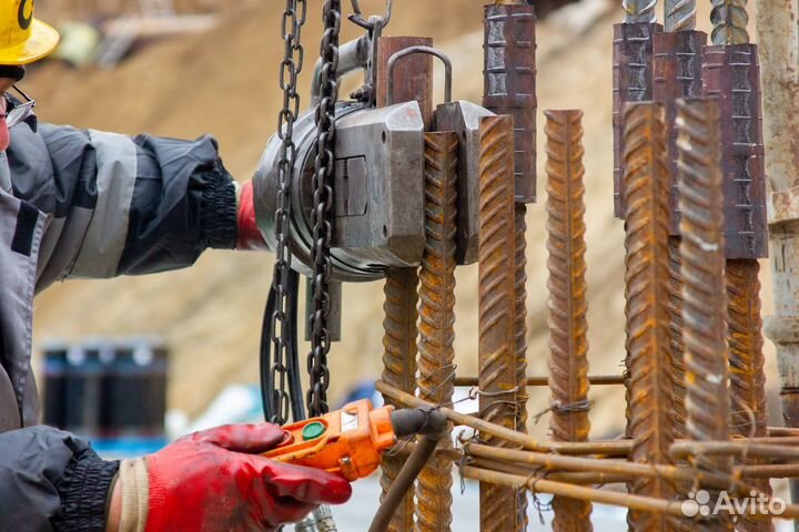 Гидравлический пресс reco для стыковки арматуры об