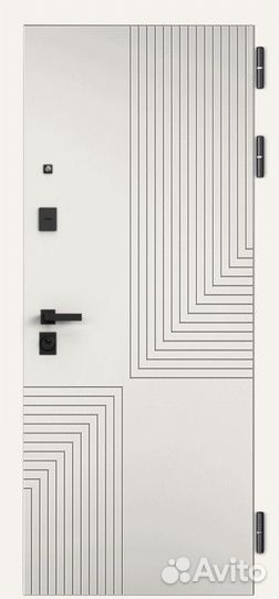 Дверь входная металлическая с зеркалом