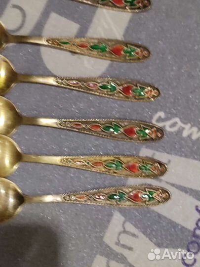 Ложки серебро 875 пробы 91 грамм кофейные