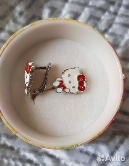Серебряные серьги детские