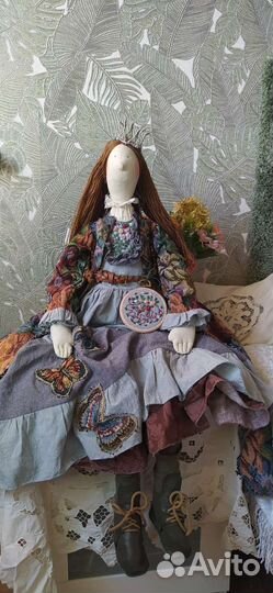 Большая интерьерная кукла Тильда. Рост 1 метр