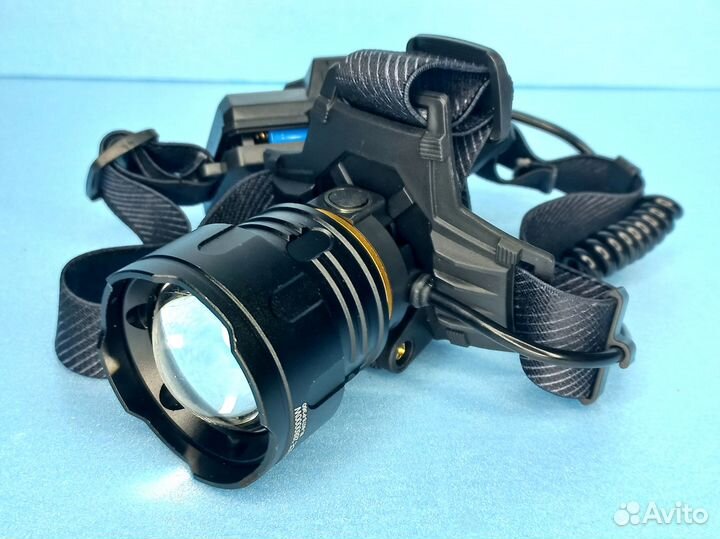 Фонарь налобный Горный 300Вт работа от 3акб