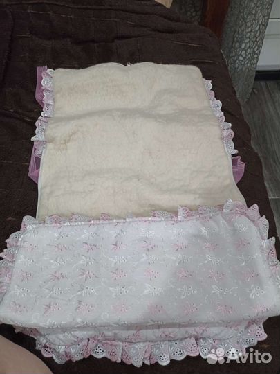 Конверт на выписку для девочки (зимний)