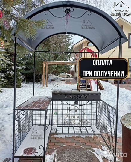 Мангал с печью под казан