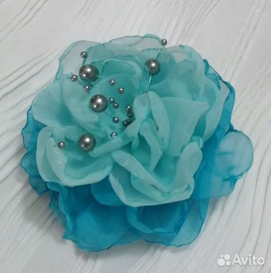 Украшение цветы из вуали