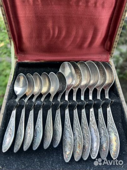 Мельхиор новый набор ложки чайные и кофейные