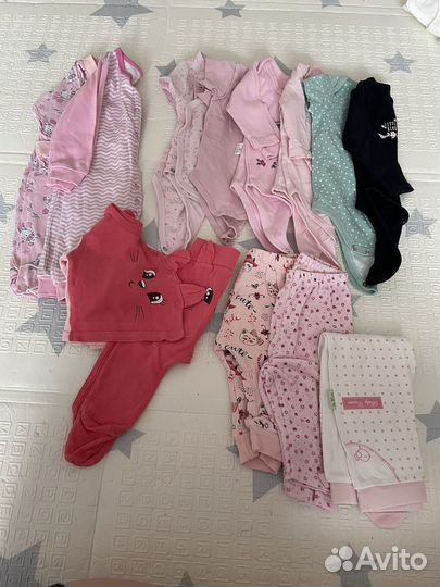 Детские вещи пакетом на девочку 50-68