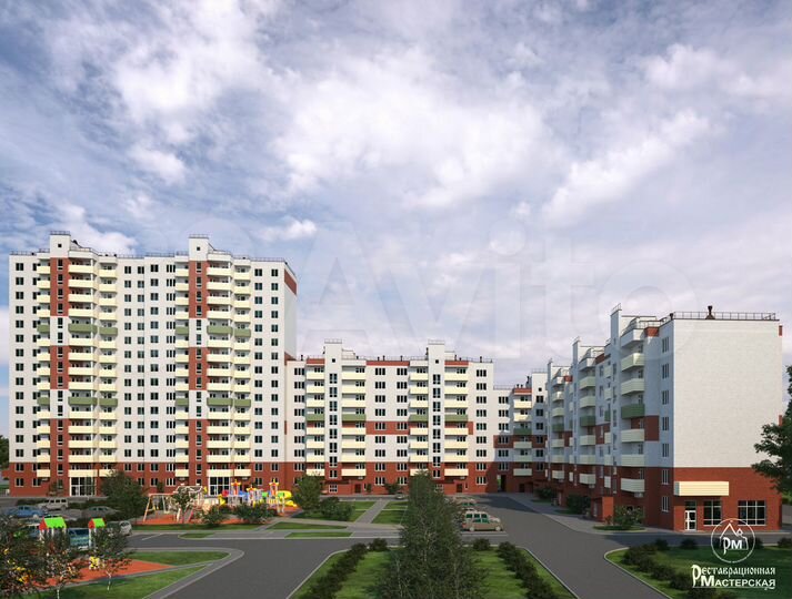 2-к. квартира, 72,3 м², 4/9 эт.