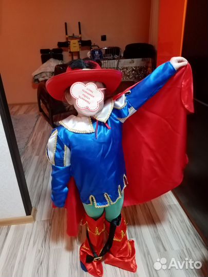 Карнавальный костюм Кот в сапогах для мальчика 104