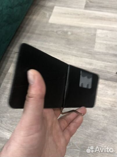 Зажим для денег кожаный новый