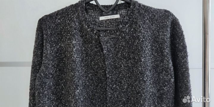 Кардиган reserved wool blend 44 S букле миланж