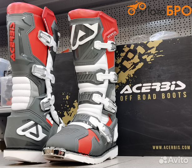 Мотоботы эндуро Acerbis серые / красные