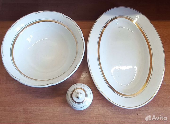 Блюдо, грубокая супница, сахарница зик