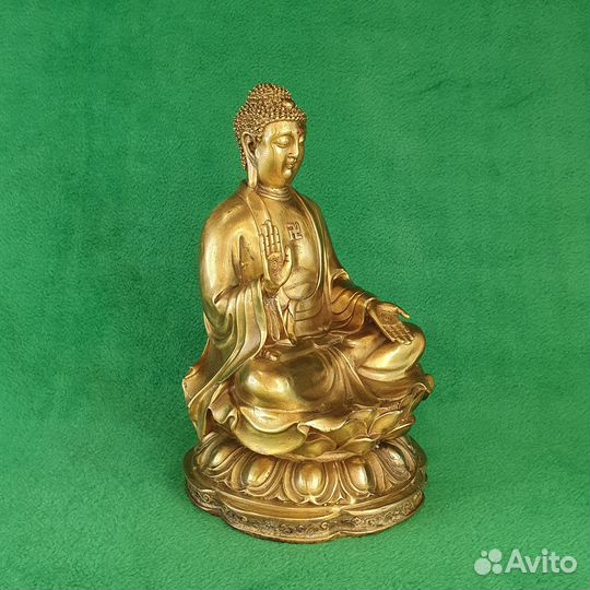 Статуэтка бронза Будда в лотосе-2. Фен-шуй