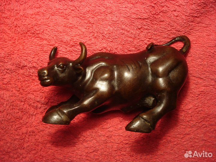 Банковский Бык США Козерог Телец 12 см из Бронзы