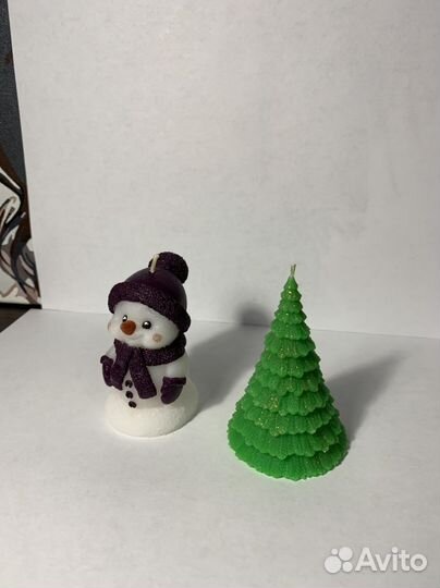 Новогодние ароматические свечи ручной работы