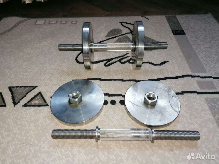 Гантели 2х7,5 общий вес 15кг