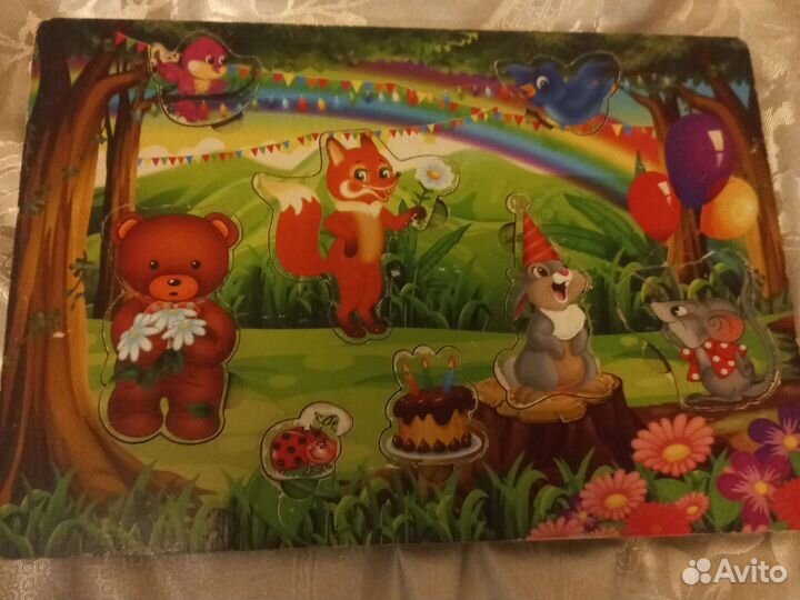 Деревянные пазлы вкладыши