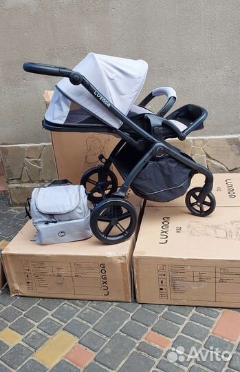 Коляска 2024 Реверсивный блок (светло-серая)