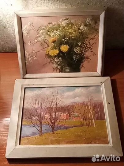 2 Картины Малкин М. А. старинные оригинал