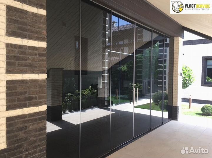 Безрамное остекление, окна пластиковые алюминиевые