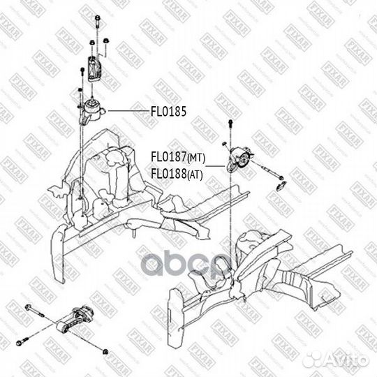 Опора двигателя левая fixar 650 SSA5150EC, 235150