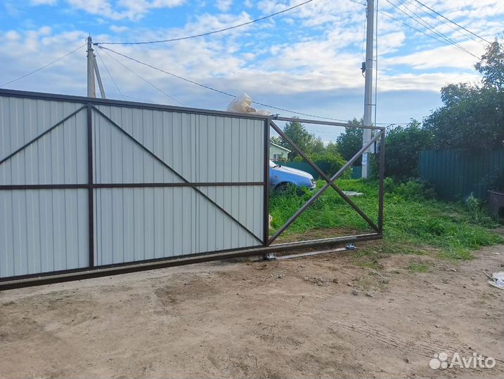 Откатные ворота под ключ с доставкой и установкой