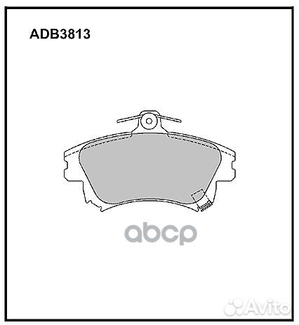 Колодки тормозные дисковые перед ADB3813 AL