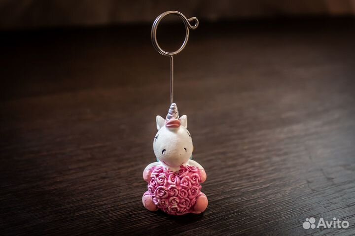 Держатель для фотографии Единорог с цветами