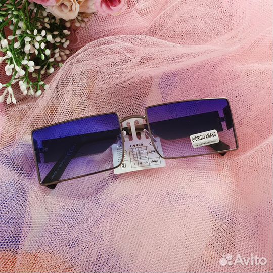 Прямоугольные очки с градиентом amass