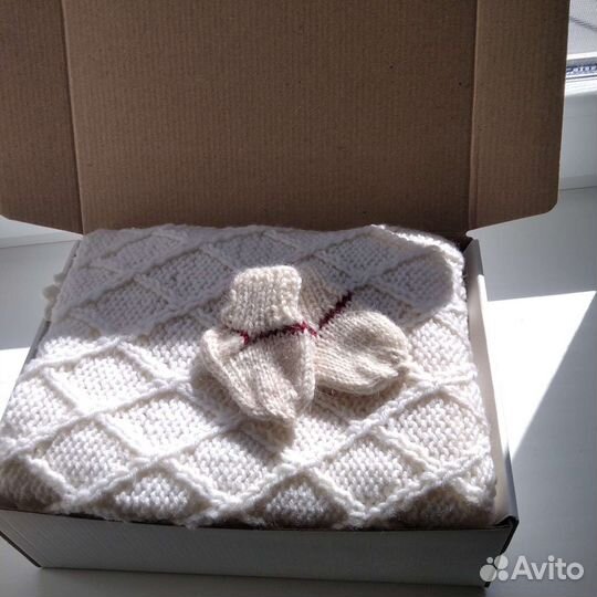 Плед детский вязаный