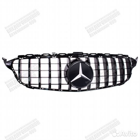 Решетка Mercedes C 205 GT + эмблема черная