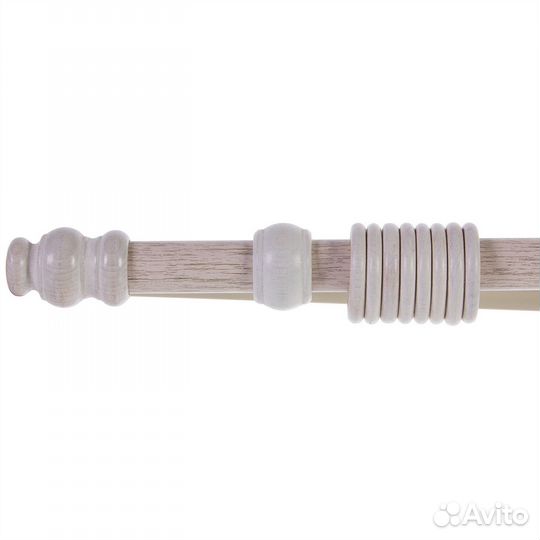 Карниз двухрядный 200 см дерево цвет беленый дуб