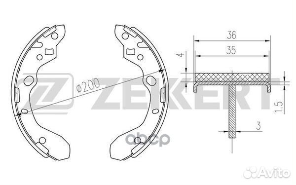 Колодки торм. бараб. задн. Mazda 323 F S VI 98