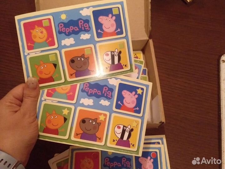 Игра карточки лото Peppa pig свинка пэппа