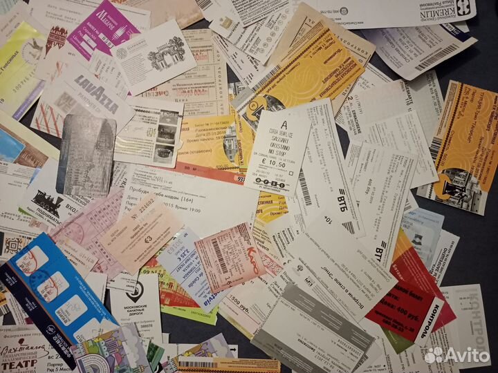 Билеты в коллекцию театры, музеи, концерты 150 шт
