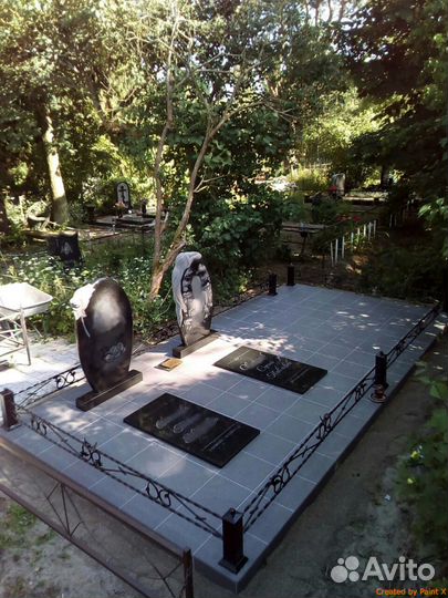 Памятники/благоустройство/подиумы/оградки/вазы