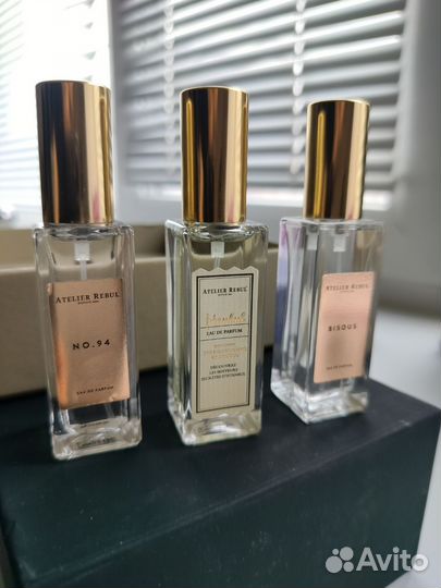 Духи женские Cerruti и Atelier Rebul