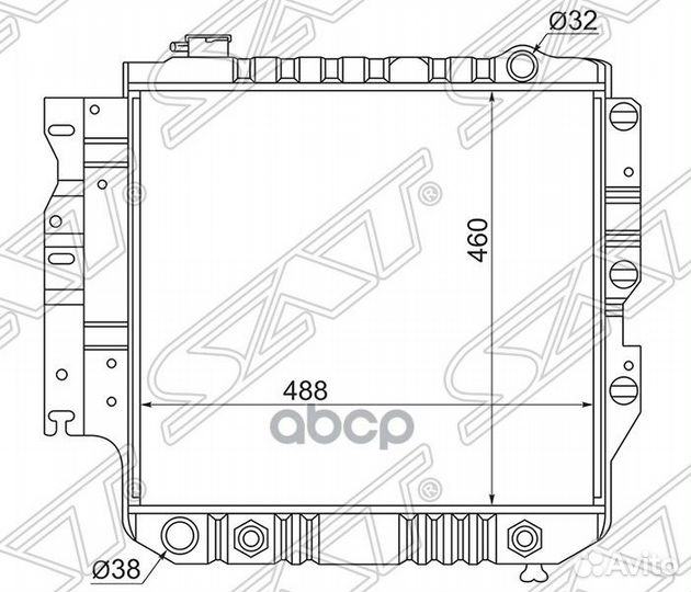 Радиатор Jeep Wrangler 86-07 JP0002 Sat