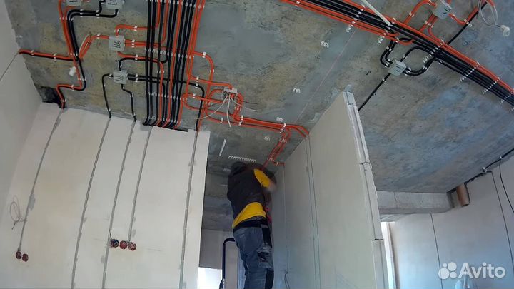 Услуги электрика / Электромонтаж / Штробление