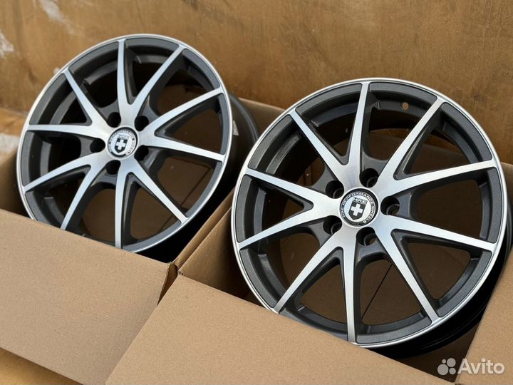 Диски r16 5x100 HRE P500 Графит с полировкой