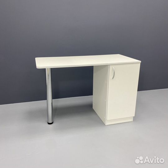 Стол для маникюра белый складной