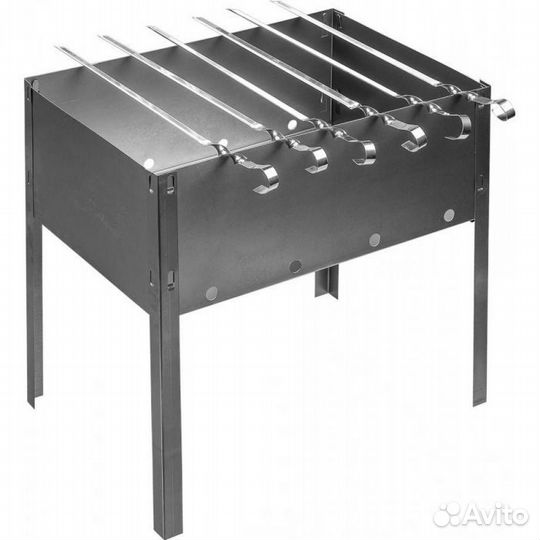 Мангал 350х250х140 0,5мм 5 шампуров (в коробке)