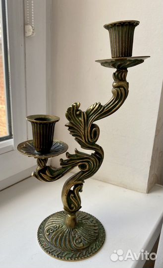 Подсвечник бронзовый винтаж СССР