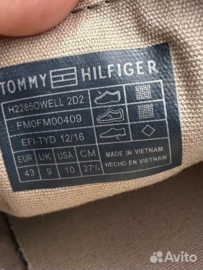 Слипоны мужские tommy hilfiger