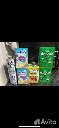 Детское питание смесь, каши