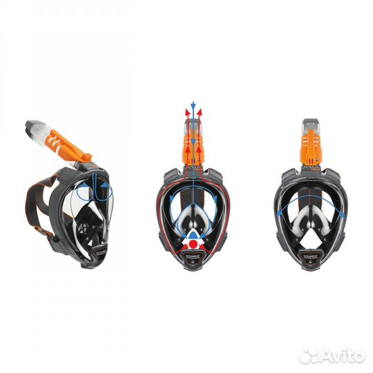 Маска для снорклинга Ocean Reef Aria QR+ красная