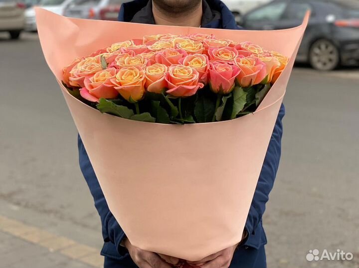 Розы красные 25 35 45 55 роз 101 роза букет цветы