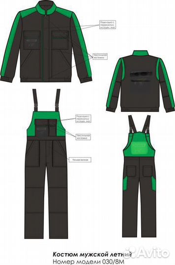Брендовый костюм спецодежда